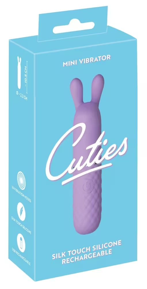 Cuties mini vibrator oreilles lapin violet 10,8cm