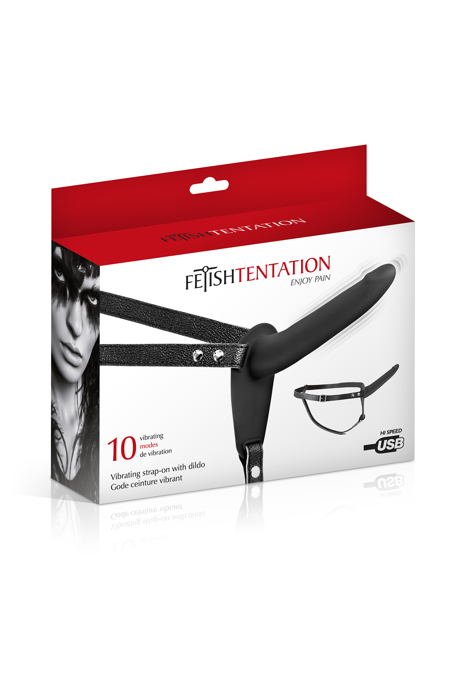 Gode ceinture vibrant noir