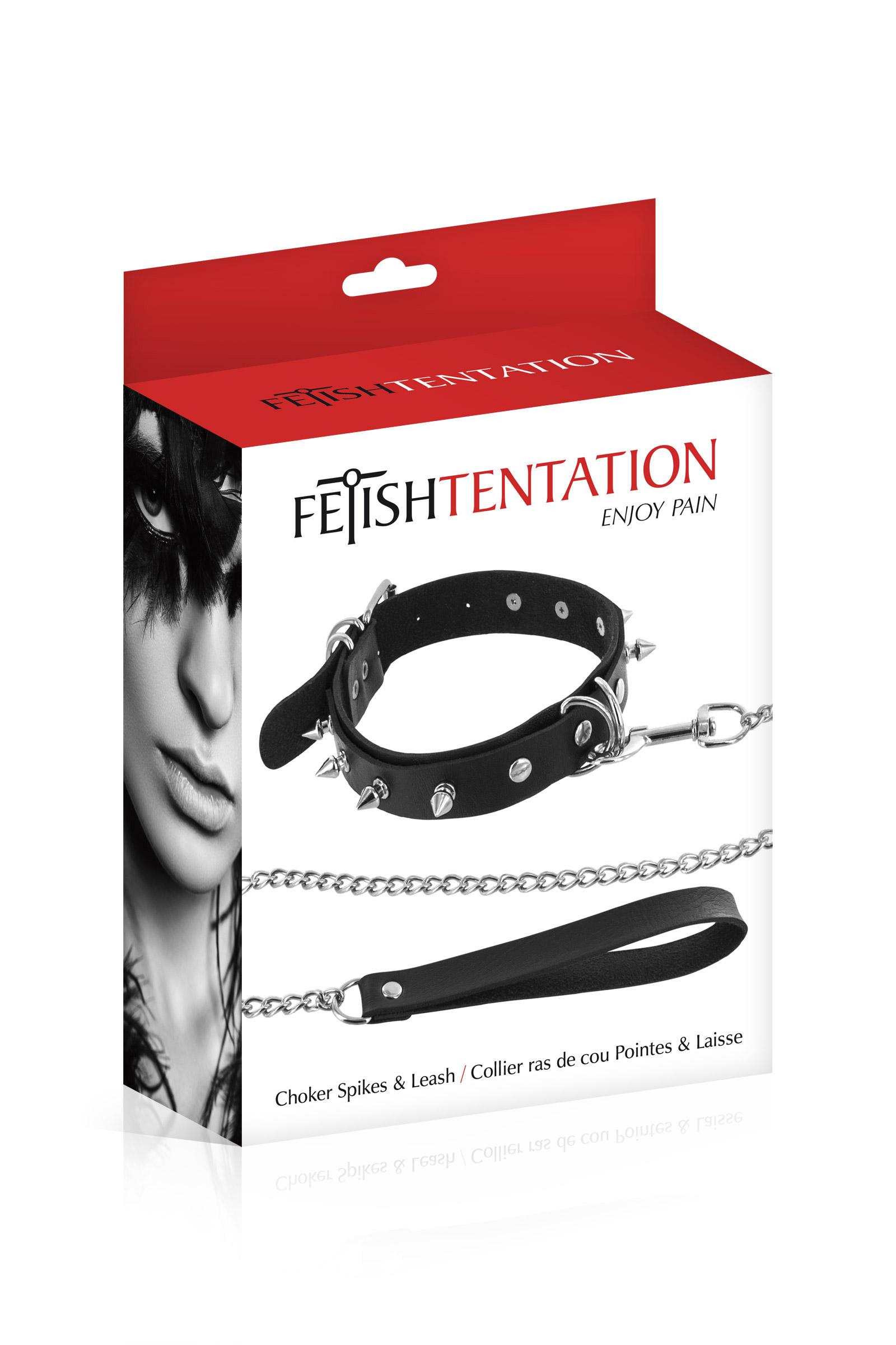 Choker Spikes et laisse