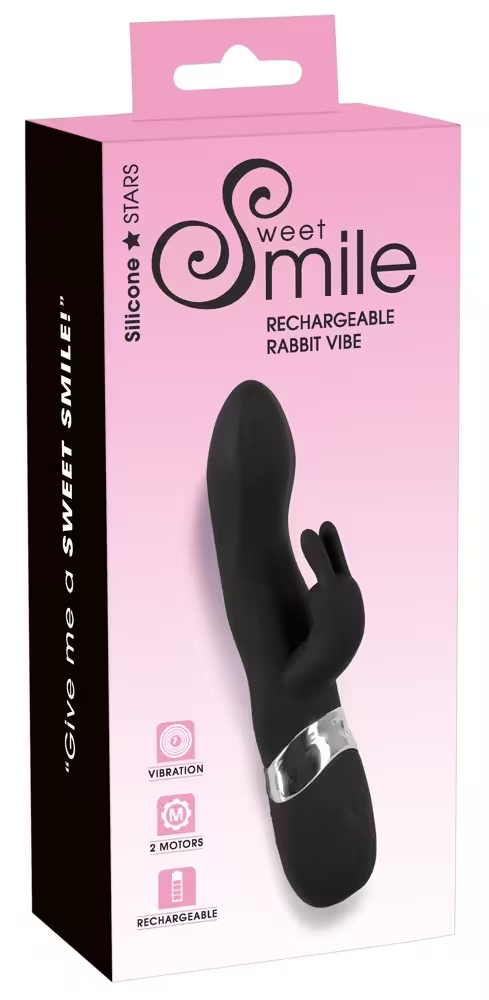Smile Rechargeable Rabbit Vibe Noir
