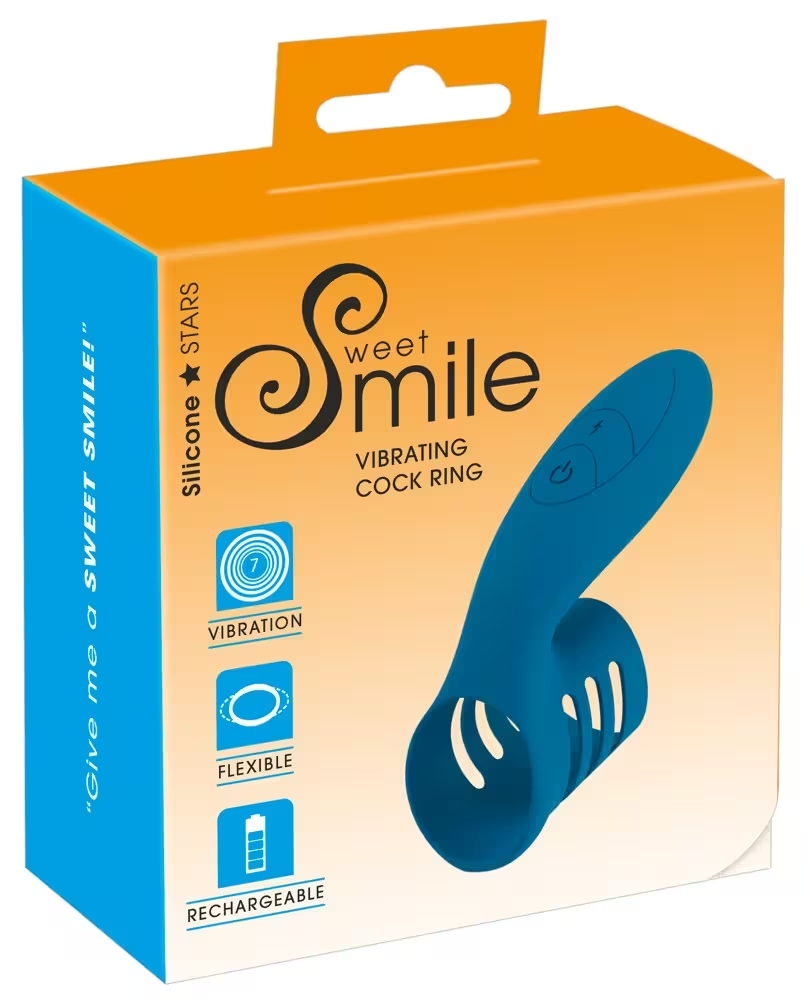 Smile Vibrating Cock Ring Bleu Teal