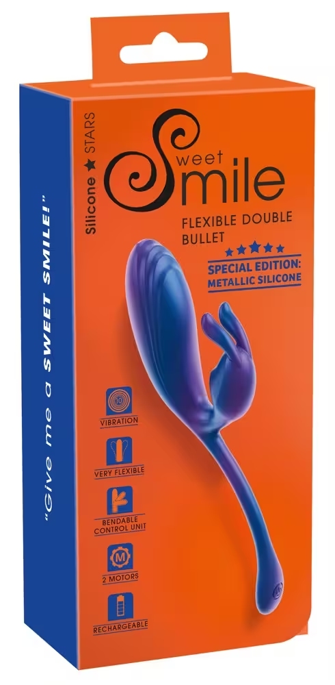 Smile Flexible Double Bullet Metallic Bleu